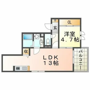 アコール北口【1階】の間取り