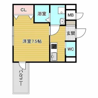 エクセル服部【3階】の間取り