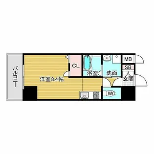 アクアラフォレ豊中【3階】の間取り