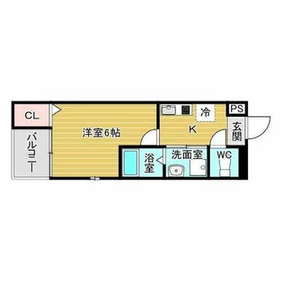 ハーモニーテラス江坂【1階】の間取り