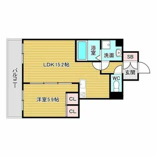 TOPAZ江坂【2階】の間取り