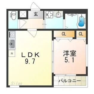 フジパレス泉大津Ⅴ番館【1階】の間取り