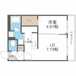 レスツオン北13【4階】の間取り