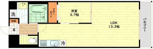 Sarnath海老江【9階】の間取り