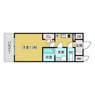 S-RESIDENCE江坂Alegria【3階】の間取り