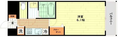 プレサンス野田阪神駅前ザ・プレミアム【13階】の間取り