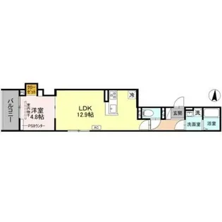 1LDKの間取り画像