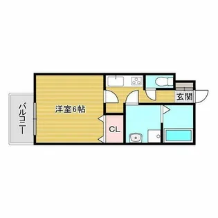 プレミール石橋【1階】の間取り