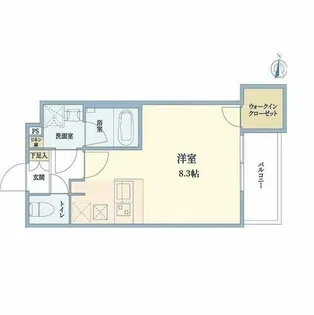 ウェルスクエア長居公園Ⅱ【304号室】の間取り