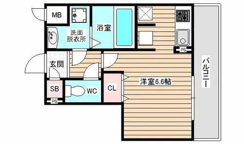 ベクス福島【8階】の間取り