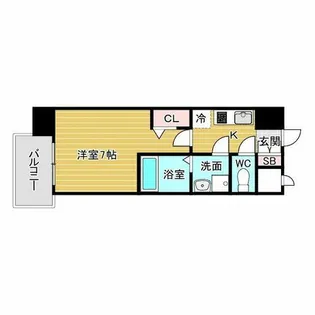 Attirant西三国【4階】の間取り