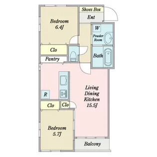 グランキオメッツォ【0201号室】の間取り