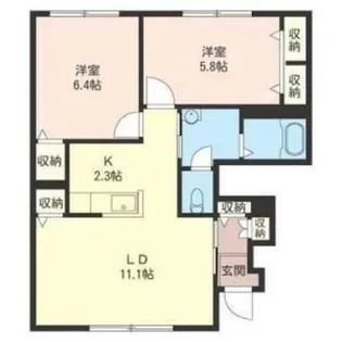 リバーフィールド伏古A【1階】の間取り