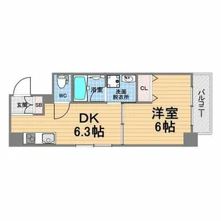 ラウル甲子園口【4階】の間取り