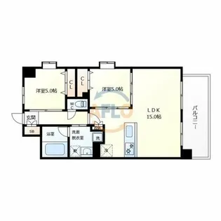 スプランディッド難波Ⅵ【2階】の間取り