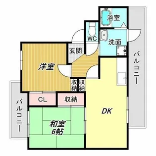コーポウィステリア【1階】の間取り