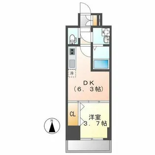 エスリードレジデンス東別院マークス【6階】の間取り