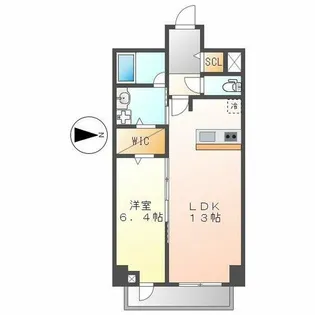 グランルクレ新栄ウエスト【7階】の間取り