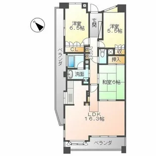 グランカーサ上前津【2階】の間取り