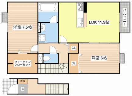 メゾン ラ・セーヌ【2階】の間取り