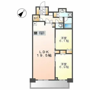 グランルクレ新栄イースト【12階】の間取り