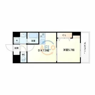 S-FORT江坂Fiore【2階】の間取り