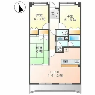 ISM東別院【7階】の間取り