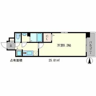 ベラジオ京都一乗寺【1階】の間取り