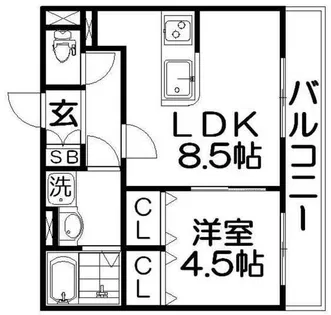 KTIレジデンス寝屋川【1階】の間取り