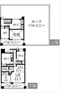 モアグレース住吉Ⅲ【6階】の間取り