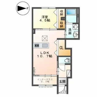 (仮)あま市新居屋新築アパート【1階】の間取り