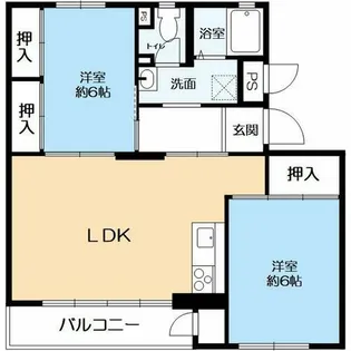 渦ヶ森コーポ10号館【4階】の間取り