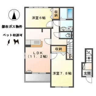 フェリーチェ・ドラゴン【2階】の間取り