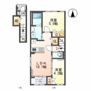パークタワー・里【2階】の間取り