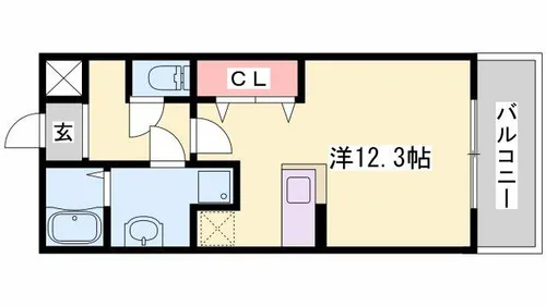ラフィネコート【105号室】の間取り