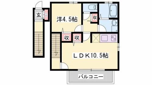 ピクシーヒルズ北平野【2階】の間取り