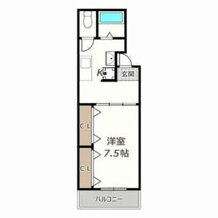 サンロイヤル文の里【305号室】の間取り
