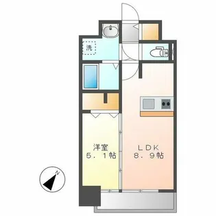 1LDKの間取り画像