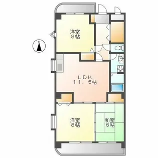 エステート石園【2階】の間取り