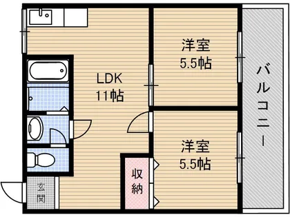 メゾン別府【103号室】の間取り