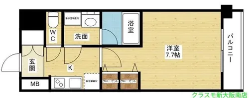 スプランディッド三国Ⅰ【8階】の間取り