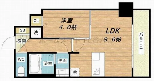 プレサンス堺筋本町フィリア【12階】の間取り