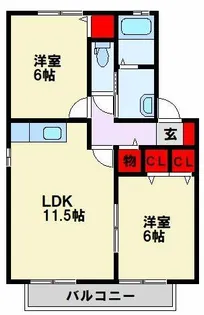 エトワールカクA棟【2階】の間取り