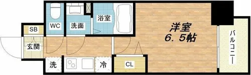 プレサンス難波マジョリティ【5階】の間取り