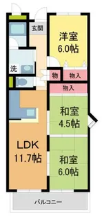 CASA香枦園【102号室】の間取り