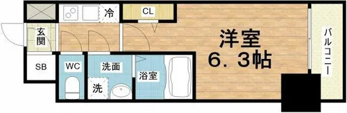 ファーストフィオーレ京橋ブレイニー【10階】の間取り