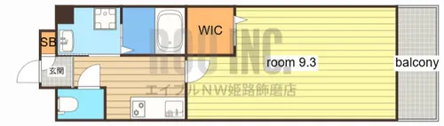 カルザ姫路【303号室】の間取り