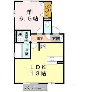 サンフィールド Ⅱ棟【1階】の間取り