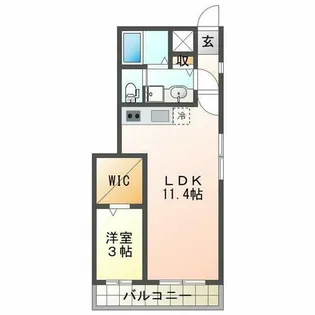 ルナ大久保駅前【3階】の間取り