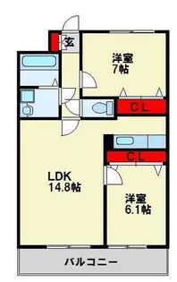 エミネント華里【303号室】の間取り